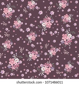 Seamless vintage floral pattern for gift wrap and fabric design