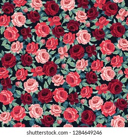 Seamless vintage floral pattern for gift wrap and fabric design