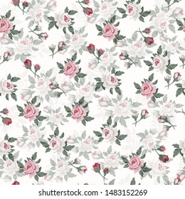 Seamless vintage floral pattern for gift wrap and fabric design