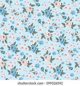 Seamless vintage floral pattern for gift wrap and fabric design
