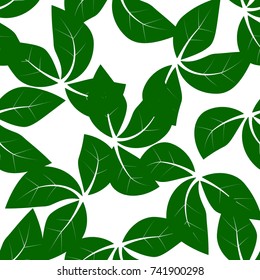 Seamless vintage floral pattern with leaves