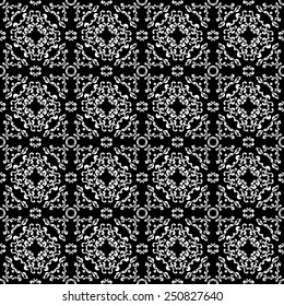 Seamless vintage floral pattern. Regular pattern of geometric elements. Texture with ornaments in east style. Damascus, Islamic. EPS10 vector file organized in layers for easy editing.