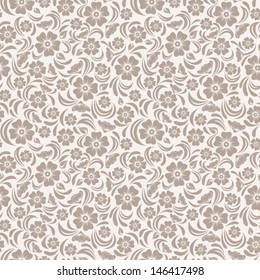 Seamless vintage floral pattern. Vector illustration.