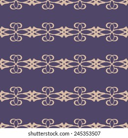 Seamless with vintage floral pattern. Vector illustration