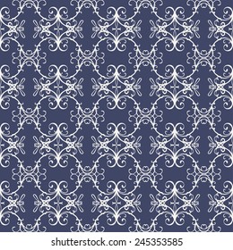 Seamless with vintage floral pattern. Vector illustration