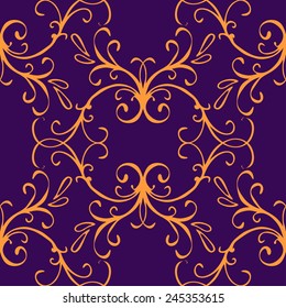 Seamless with vintage floral pattern. Vector illustration