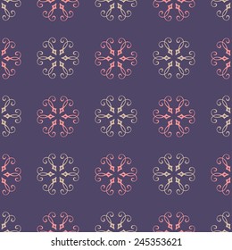 Seamless with vintage floral pattern. Vector illustration