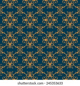 Seamless with vintage floral pattern. Vector illustration