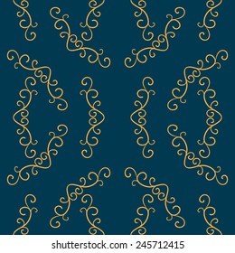 Seamless with vintage floral pattern. Vector illustration
