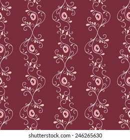 Seamless with vintage floral pattern. Vector illustration