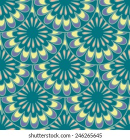 Seamless with vintage floral pattern. Vector illustration