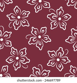 Seamless with vintage floral pattern. Vector illustration