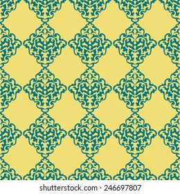 Seamless with vintage floral pattern. Vector illustration