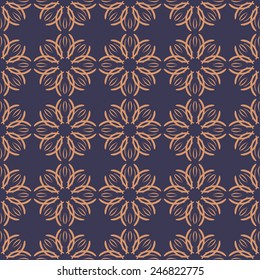 Seamless with vintage floral pattern. Vector illustration