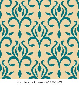 Seamless with vintage floral pattern. Vector illustration