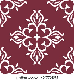 Seamless with vintage floral pattern. Vector illustration