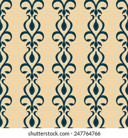 Seamless with vintage floral pattern. Vector illustration