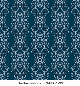 Seamless with vintage floral pattern. Vector illustration