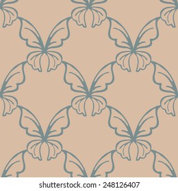 Seamless with vintage floral pattern. Vector illustration