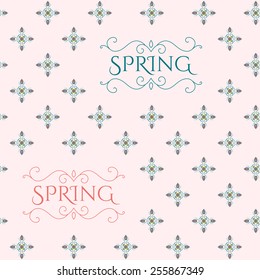 Seamless with vintage floral pattern. Vector illustration