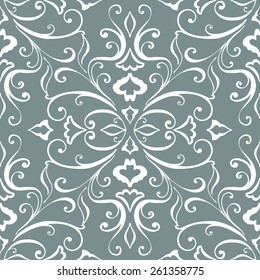 Seamless with vintage floral pattern. Vector illustration