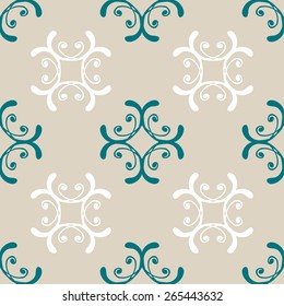 Seamless with vintage floral pattern. Vector illustration