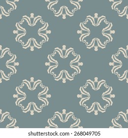 Seamless with vintage floral pattern. Vector illustration