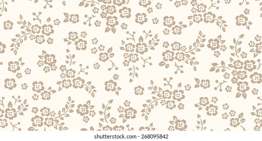 Seamless vintage floral pattern. Vector illustration.