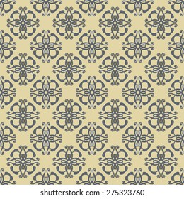 Seamless with vintage floral pattern. Vector illustration