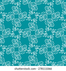 Seamless with vintage floral pattern. Vector illustration