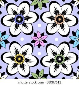 Seamless vintage floral pattern (vector)