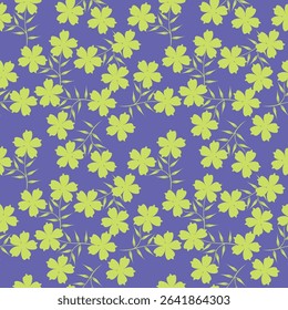 seamless vintage floral set pattern. simple hand drawn style. pretty pastel purple, rose romantic colors. folk motif, boundless decor. background for covers, wallpapers, gift wrap, childish postcards