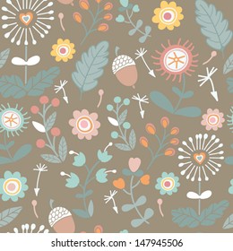 Seamless vintage floral texture. Seamless pattern can be used for wallpaper, pattern fills, web page background,surface textures. Gorgeous seamless floral background.