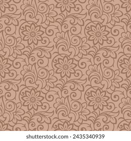 Seamless vintage floral wallpaper pattern design