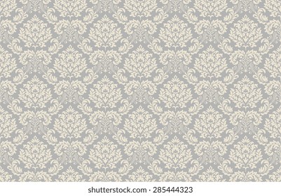 Seamless vintage floral wallpaper pattern. Vector image.