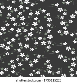 seamless  vintage flower design pattern on background