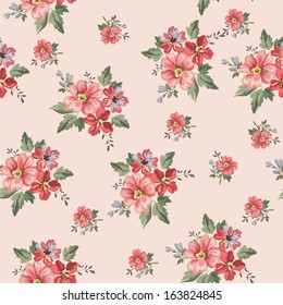 Seamless Vintage Flower Pattern