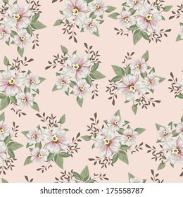 Seamless Vintage Flower Pattern
