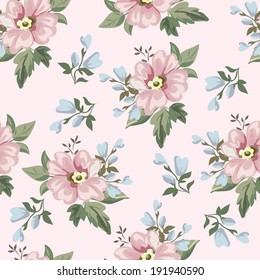 Seamless Vintage Flower Pattern