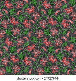seamless vintage flower pattern