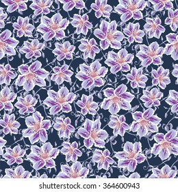 Seamless Vintage Flower Pattern 