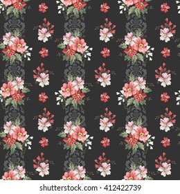 Seamless Vintage Flower Pattern 