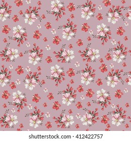 Seamless Vintage Flower Pattern 