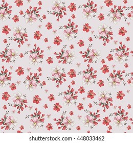 Seamless Vintage Flower Pattern 