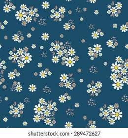 Nahtlose Vintage-Blumenmuster mit Kamille