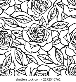 Seamless vintage flower pattern. Classic floral illustration