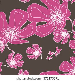  Seamless Vintage Flower Pattern - Illustration
Floral Pattern, Retro Styled, Old-fashioned, Vector, Single Flower
