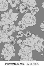  Seamless Vintage Flower Pattern - Illustration
Floral Pattern, Retro Styled, Old-fashioned, Vector, Single Flower
