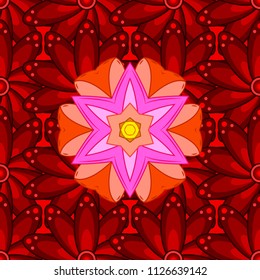 Seamless Vintage Flower Pattern. Vector Hip fabric pattern.