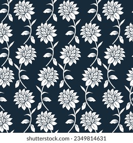 Seamless vintage flower pattern vector design